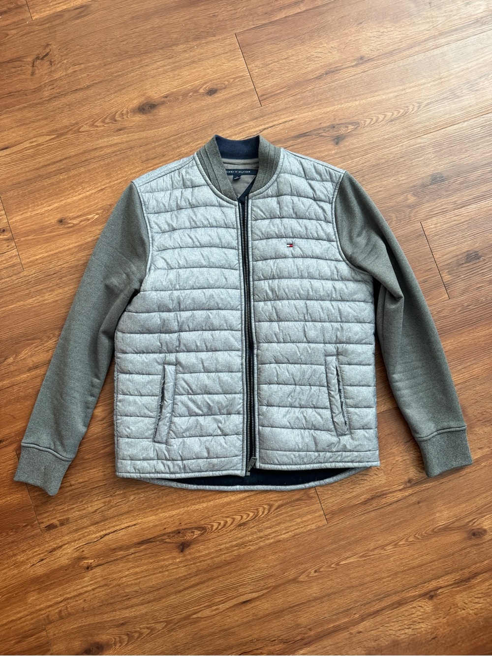 Tommy Hilfiger Gray Puffer Coat Jacket Medium